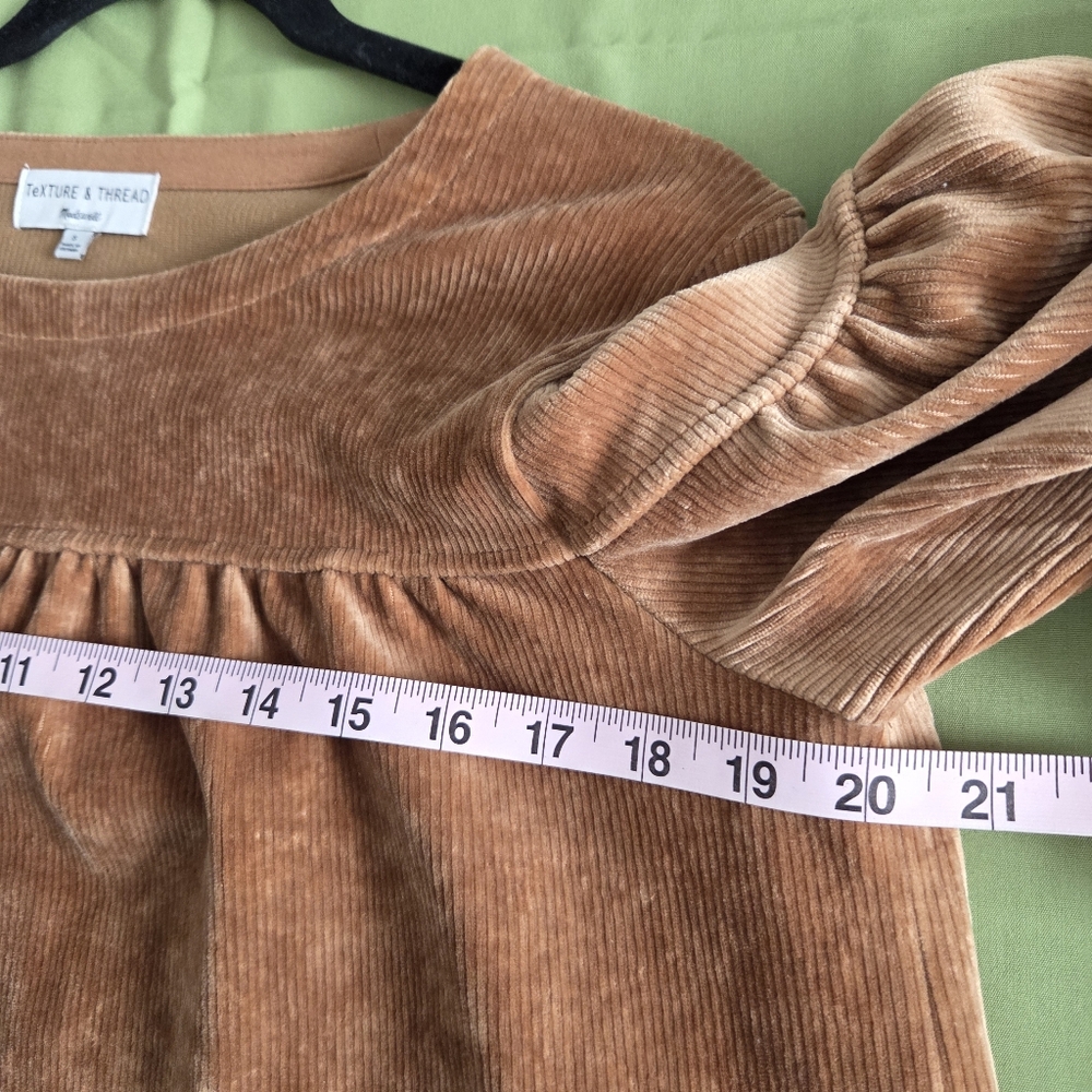 Madewell Texture & Thread Womens Small Corduroy Swing Top - Picture 6 of 8